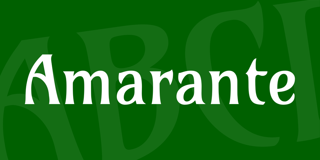 Шрифт Amarante