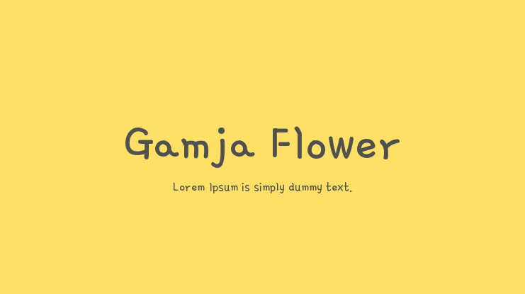 Шрифт Gamja Flower