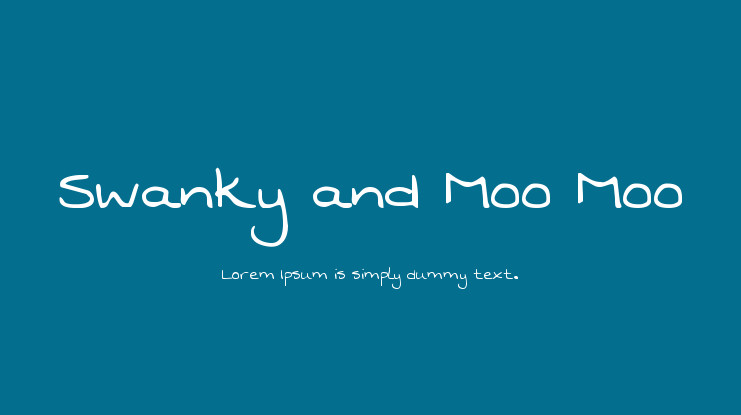 Шрифт Swanky and Moo Moo