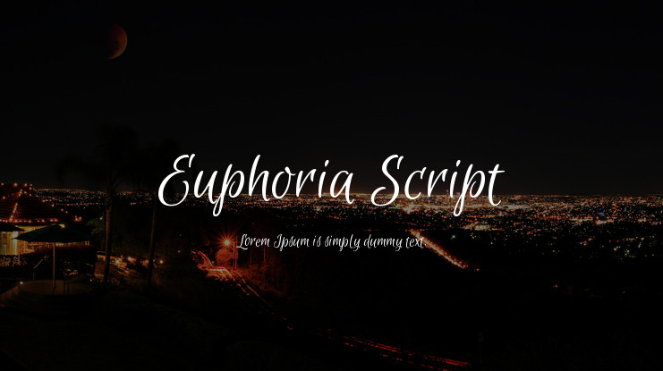 Шрифт Euphoria Script