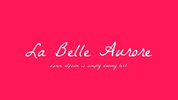 Шрифт La Belle Aurore