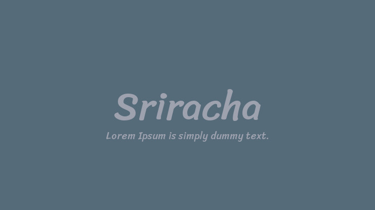 Шрифт Sriracha