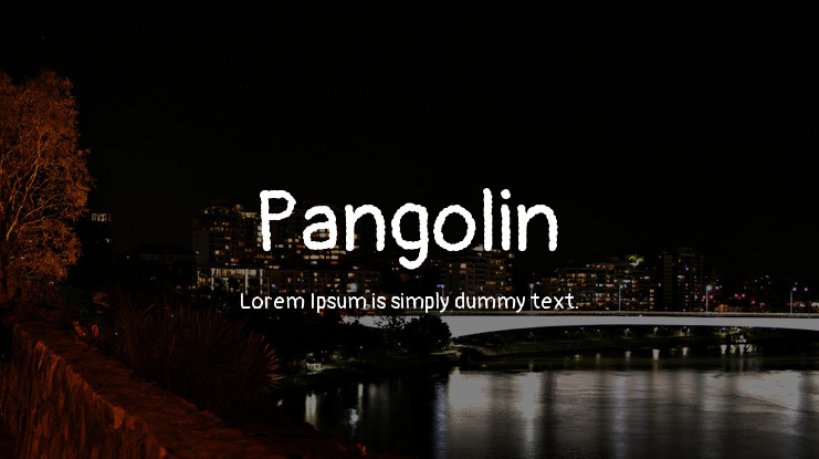 Шрифт Pangolin