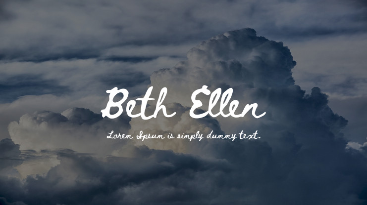 Шрифт Beth Ellen
