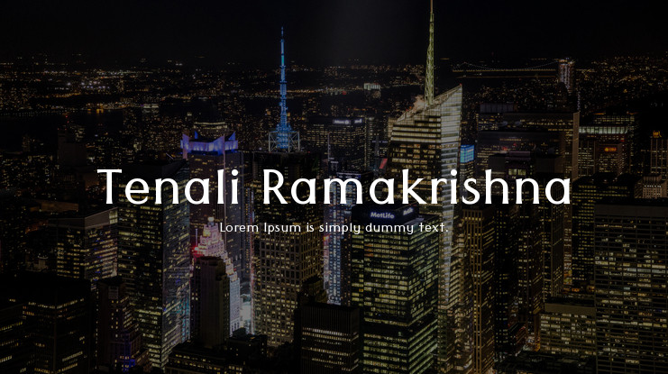 Шрифт Tenali Ramakrishna