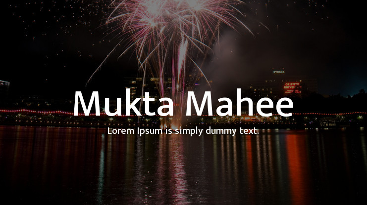 Шрифт Mukta Mahee