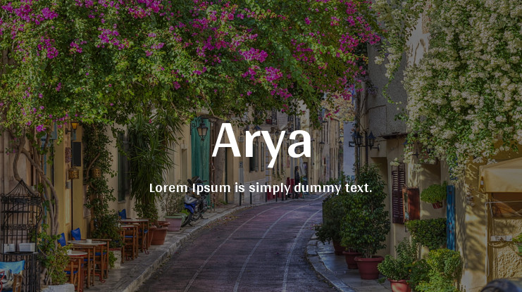 Шрифт Arya