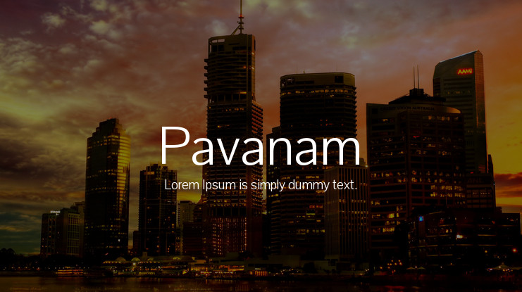 Шрифт Pavanam