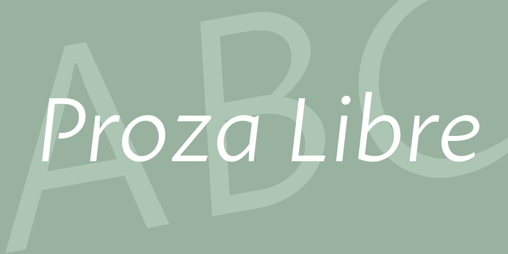 Шрифт Proza Libre