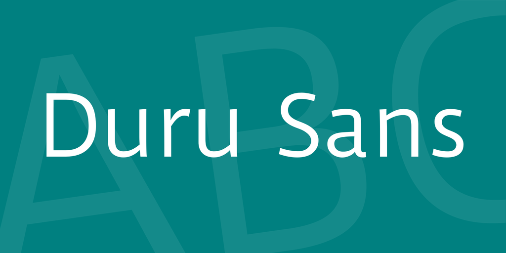 Шрифт Duru Sans