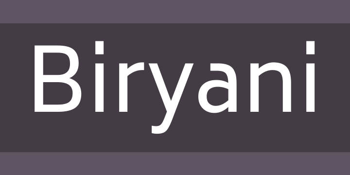 Шрифт Biryani