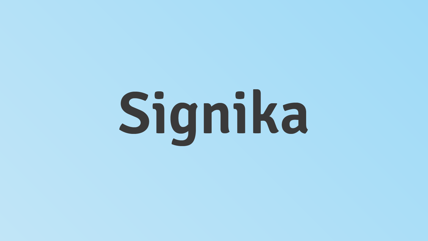Шрифт Signika