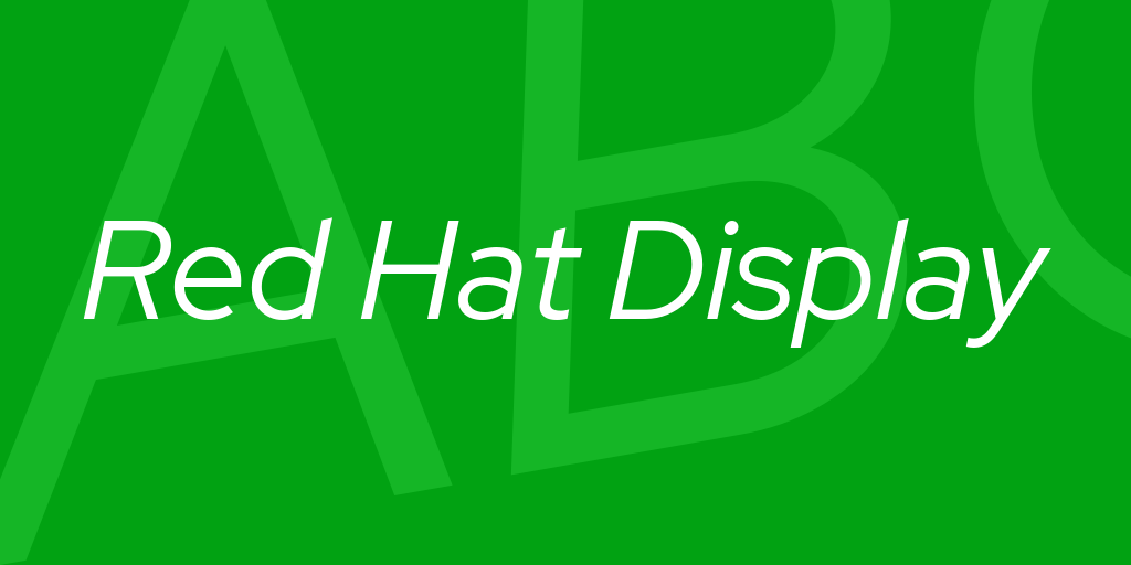 Шрифт Red Hat Display