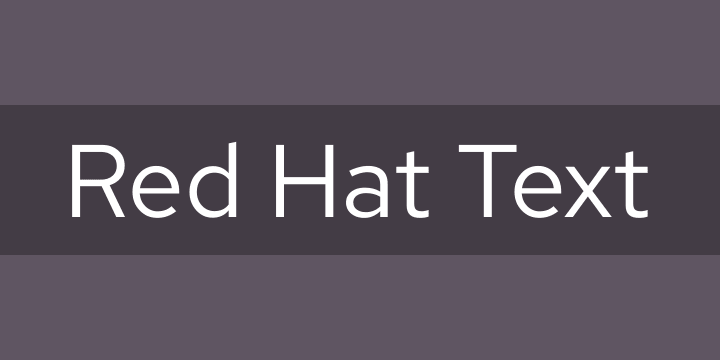Шрифт Red Hat Text