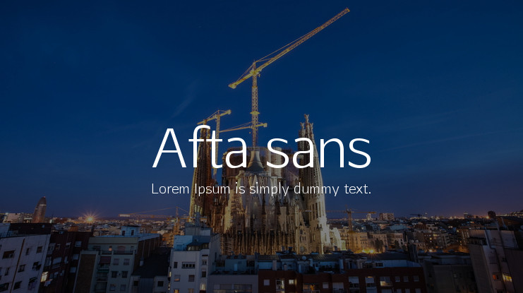 Шрифт Afta Sans
