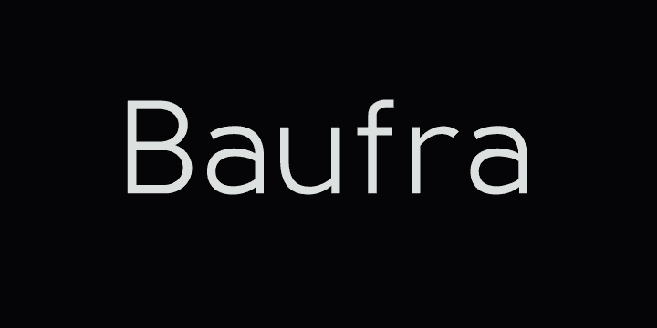 Шрифт Baufra