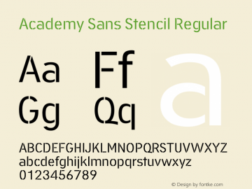Шрифт Academy Sans Stencil