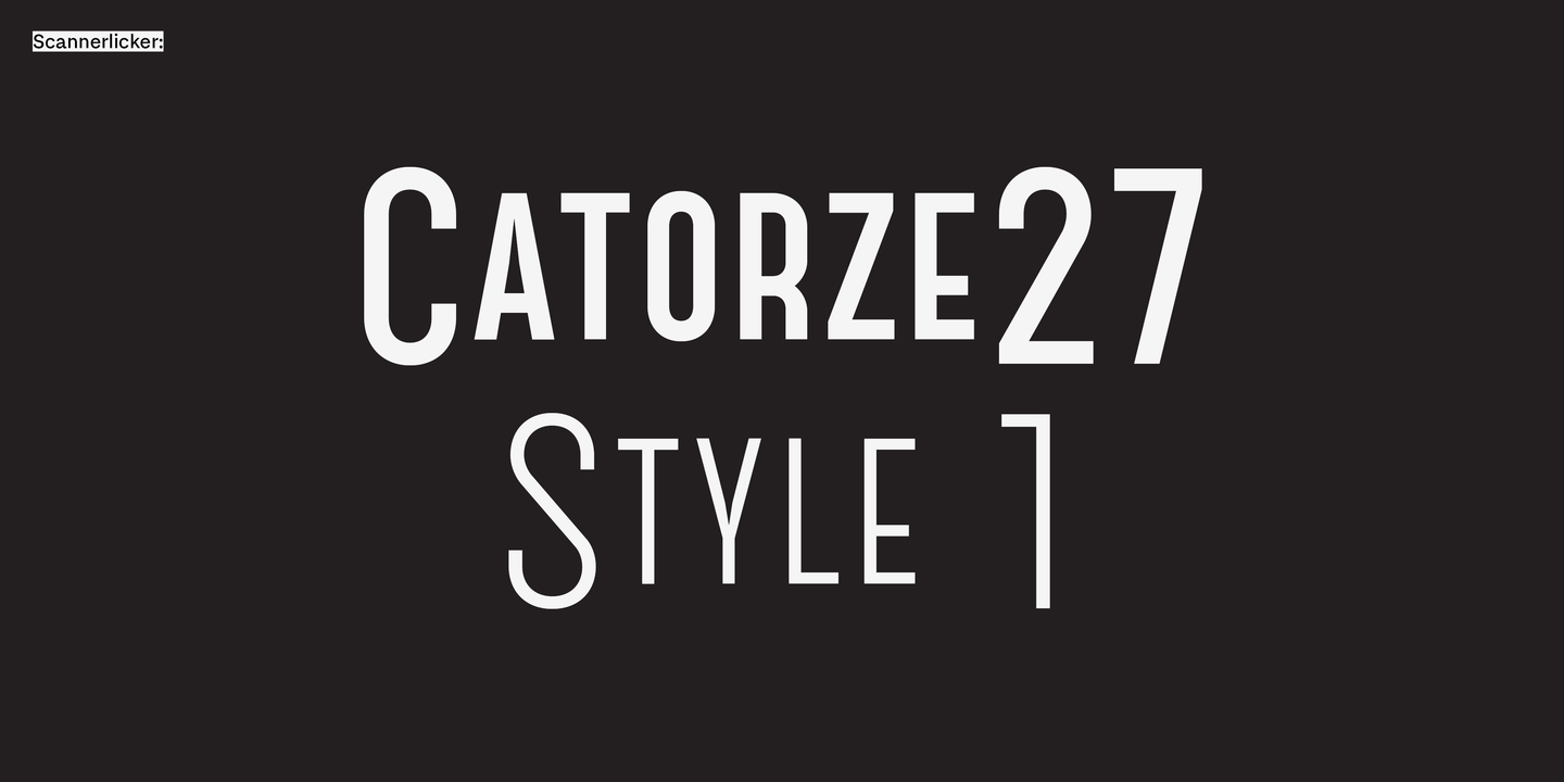 Шрифт Catorze27 Style1