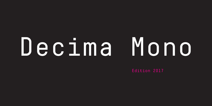 Шрифт Decima Mono X