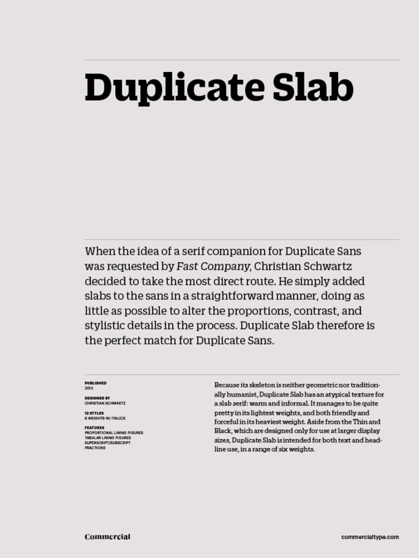Шрифт Duplicate Slab