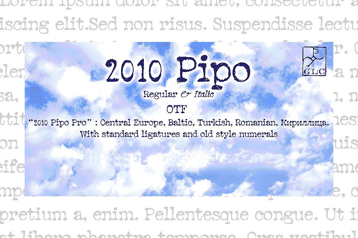 Шрифт 2010 Pipo