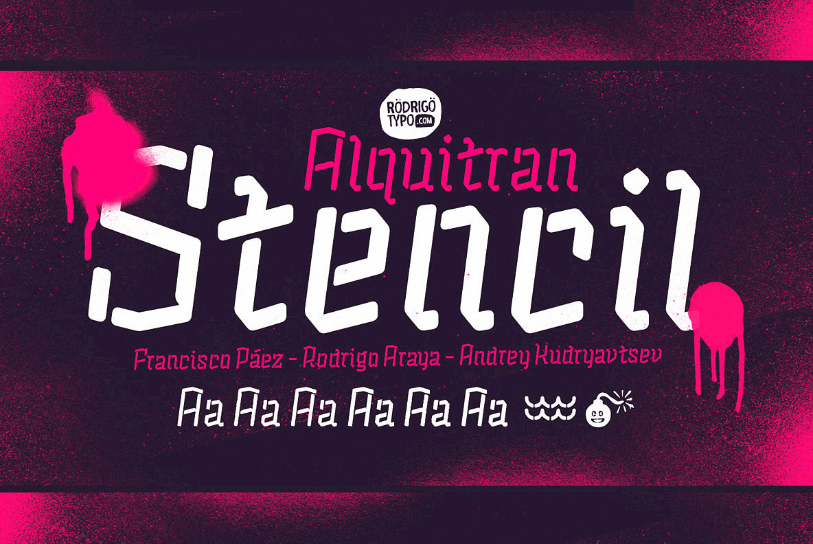Шрифт Alquitran Stencil
