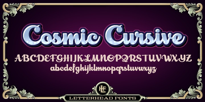 Шрифт LHF Cosmic Cursive