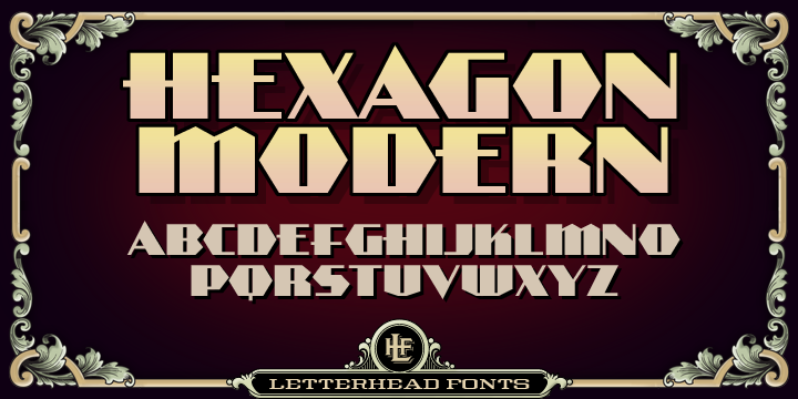 Шрифт LHF Hexagon Modern