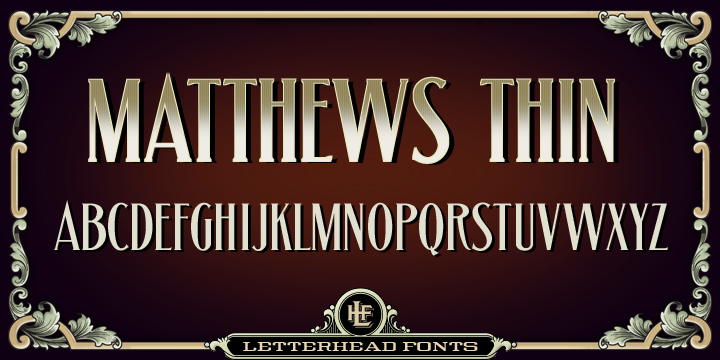 Шрифт LHF Matthews Thin