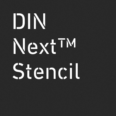 Шрифт DIN Next Stencil