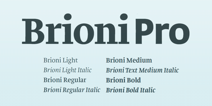 Шрифт Brioni Text Pro