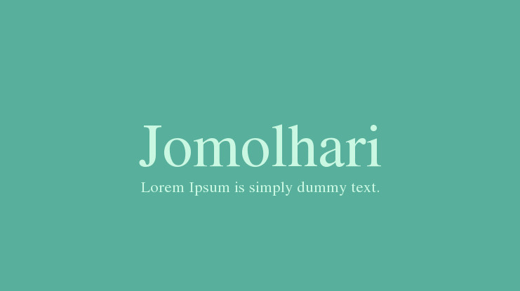 Шрифт Jomolhari