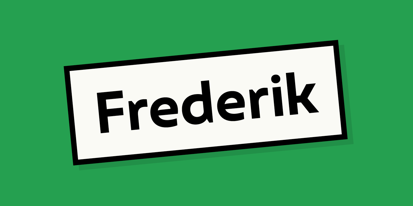 Шрифт Frederik