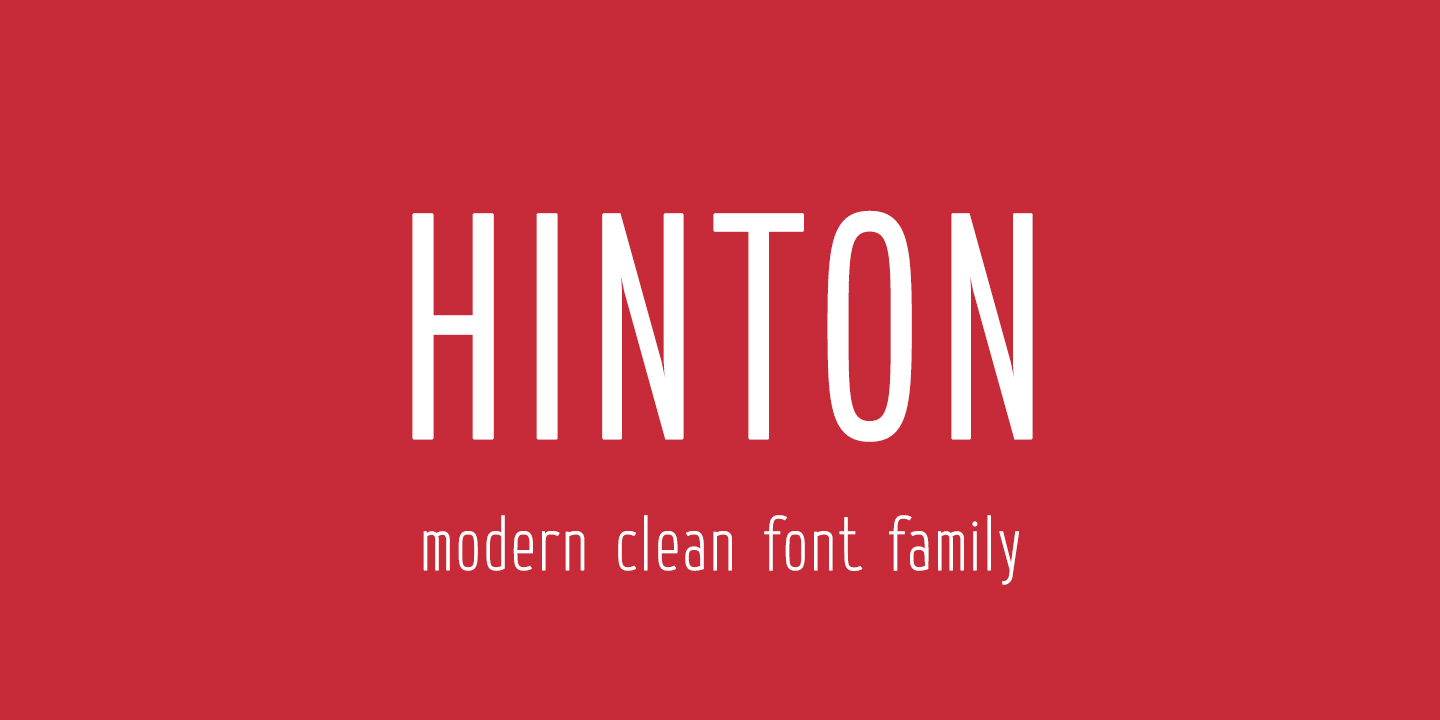 Шрифт Hinton