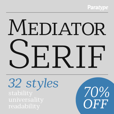 Шрифт Mediator Serif