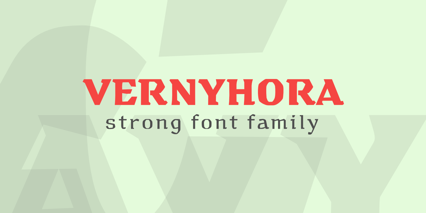Шрифт Vernyhora