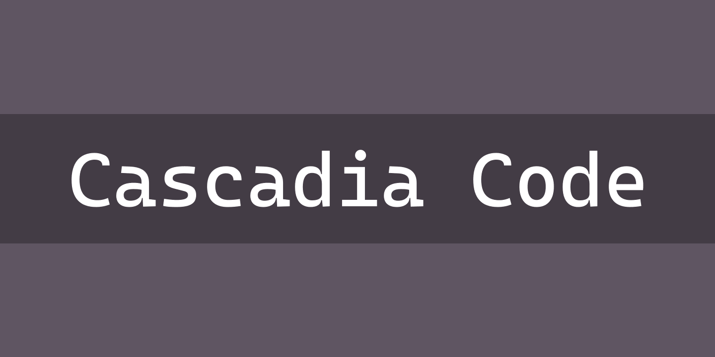 Шрифт CASCADIA CODE