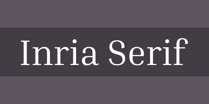 Шрифт Inria Serif