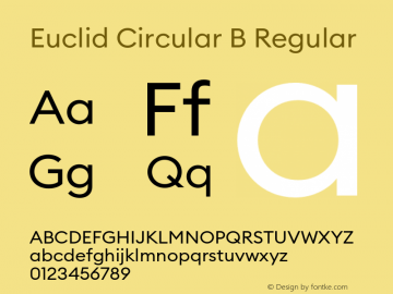 Шрифт Euclid Circular B