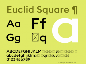 Шрифт Euclid Square