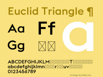 Шрифт Euclid Triangle