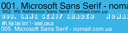 Шрифт Microsoft Sans Serif