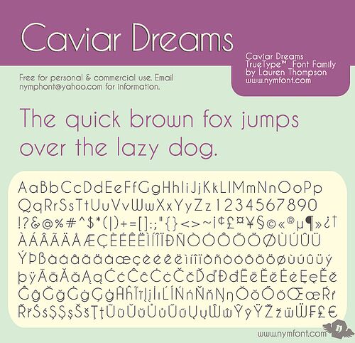 Шрифт CAVIAR DREAMS