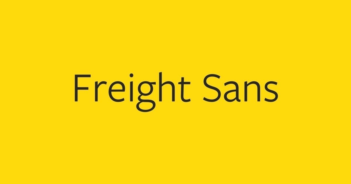 Шрифт Freight Sans