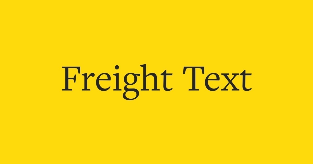 Шрифт FreightText