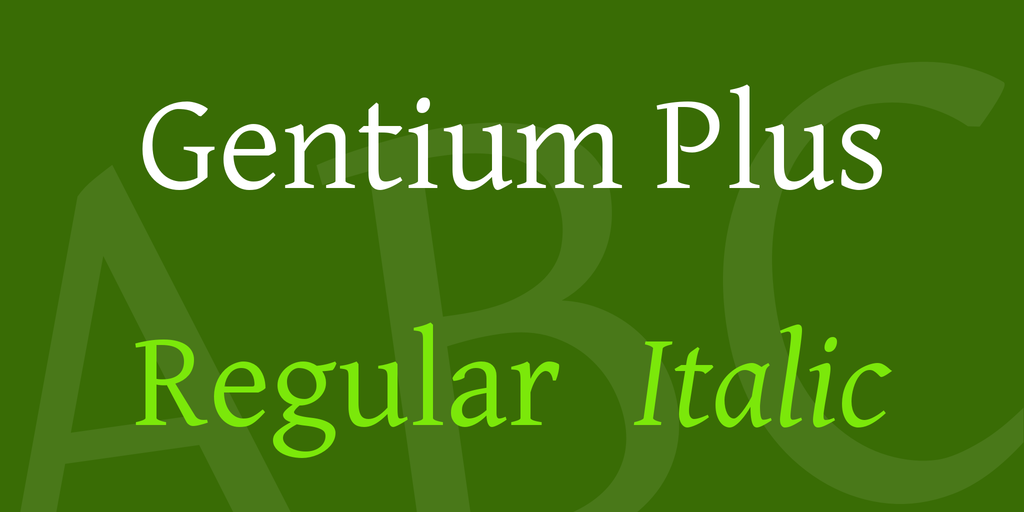 Шрифт Gentium Plus