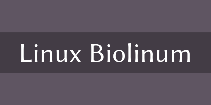 Шрифт Linux Biolinum