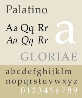 Шрифт Palatino