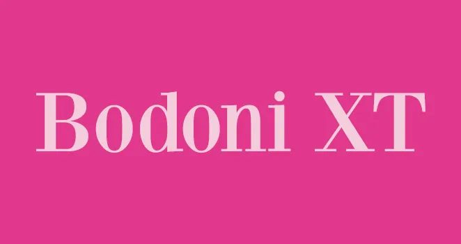 Шрифт Bodoni XT