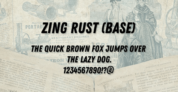Шрифт Zing Rust